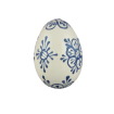 Húsvéti tojás, kisebb, kék népies mintával, virággal