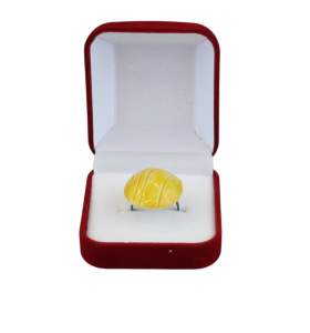 Sárga csíkos kerámiagyűrű