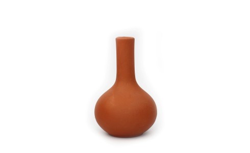 Váza orchidea, kicsi, natúr barna, díszítés nélkül